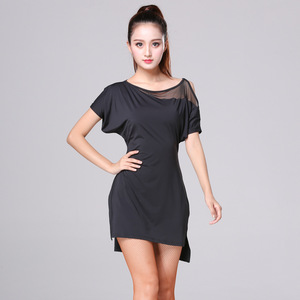 Lady's Fashion Training Dancewear Vestido <span class=keywords><strong>de</strong></span> salón latino con falda para competencia <span class=keywords><strong>de</strong></span> baile - Product Image 2