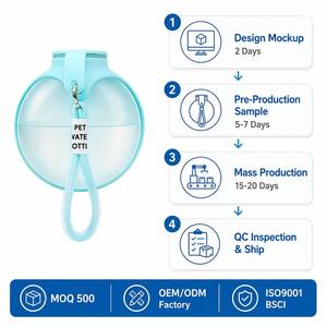 Bouteille d'eau pliable pour animaux de compagnie en silicone et PP légère, très vendue sur <span class=keywords><strong>TikTok</strong></span>, portable pour chiots et chiens, idéale pour la randonnée - Product Image 3