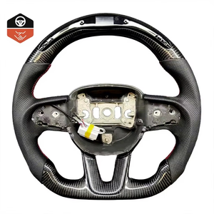 Volant en cuir et fibre de carbone Dodge avec LED pour Challenger Charger SRT Hellcat Ram Scat Pack RT Durango 2013-2018 - Product Image 2
