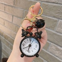 Mini réveil porte-clés de haute qualité, créatif et coloré, pendentif horloge portable, décoration de sac, cadeau pour machine à griffes