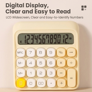 <span class=keywords><strong>Calculadora</strong></span> de Escritorio Deli TE36 de 12 Dígitos, Alta Calidad y Elegante para Oficina, Aprendizaje, Contabilidad Financiera, Funciona con Batería - Product Image 2