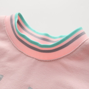 Fournisseur de t-shirts unis en Malaisie, vêtements pour enfants roses et bleus, leggings churidar ajustés, ensembles de vêtements pour enfants - Product Image 2