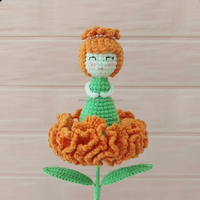 Finition à la main réversible Rose fée Amigurumi hortensia Crochet oeillet Rose peluche peluche poupée fleur Bouquet cadeau