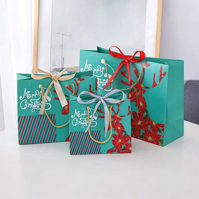स्वनिर्धारित लोगो रचनात्मक सजावटी कुकी मीठा पेपर बैग कागज क्रिसमस उपहार मीरा क्रिसमस कैंडी पैकेजिंग के लिए पैकिंग