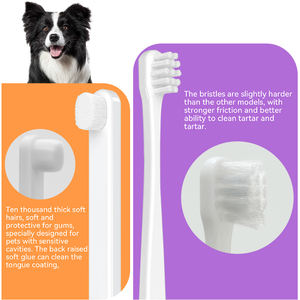 مجموعة فرش أسنان الحيوانات الأليفة مجموعة تنظيف الفم الإصبع فرشاة أسنان الكلب القط صبغة أسنان الحيوانات الأليفة العناية بالجمال عبر الحدود - Product Image 4
