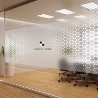 Vinilos Adhesivos Esmerilados Estáticos Resistentes al Agua para Ventanas de Oficina, Colores Brillantes para Logotipos en la Línea de Cintura de Puertas de Empresas