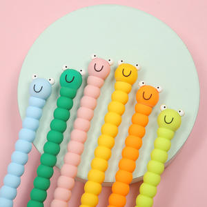 2025 gran oferta última 0,5mm Tapas extraíbles Anime personaje de dibujos animados lindo oruga Gel pluma volver a la escuela suministros papelería - Product Image 3