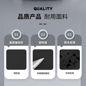 Oukqi Briefcase Oxford Cloth Waterproof Black Soft Bag for Business Office Meetings Unisex Portable - Product Image 2
