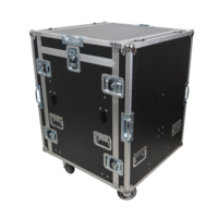 Flight case en aluminium robuste, en contreplaqué, pour console de mixage, 12U, antichoc, rack case, 12U, antichoc, station de travail