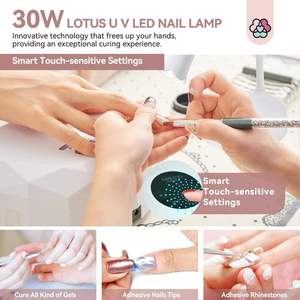 Lampe à ongles UV <span class=keywords><strong>LED</strong></span> mini 6W à diode de quartz, rechargeable, à brancher, pour bureau, corps en plastique, séchage rapide automatique, DIY, qualité supérieure - Product Image 2