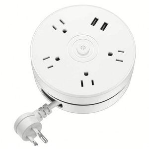 Regleta inteligente para el hogar, cable de extensión portátil, cargador de teléfono USB, 2 puertos USB, enchufe estadounidense, impresión digital, inalámbrico, ecológico - Product Image 1