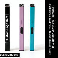 Briquet électrique à plasma personnalisé avec logo OEM, multicolore, rechargeable par USB, sans flamme, briquet à arc plasma sans flamme