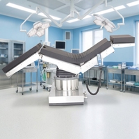 Table d'opération neurochirurgicale ultra-basse en acier inoxydable 304, table d'opération antistatique avec matelas en mousse à mémoire de forme et housse en PU sans couture