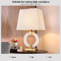Lampe d'hôtel moderne lampe de luxe lampe de chevet led lampe de table en marbre éclairage bon marché avec bureau lumière d'albâtre naturelle