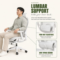 Kursi Komputer Beroda Ergonomis Kursi Meja Putar untuk Ruang Belajar