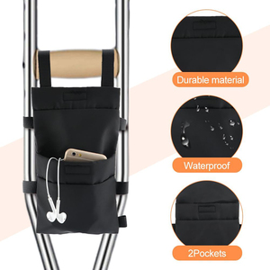 Custom Crutch Bag Portable <b>Waterproof</b> Forearm Crutch Storage Mini Tote Bag Universal Drink Holder Pouch for Seniors Disabled - Product Image 5
