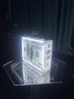Boîte à monnaie LED personnalisée avec revêtement UV, présentoir autoportant pour bar, boîte de nuit, service VIP des bouteilles