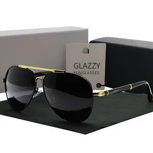 Glazzy lujo moda gafas personalizadas diseñador marcas famosas más nuevas gafas polarizadas gafas de sol masculinas gafas de sol para hombres