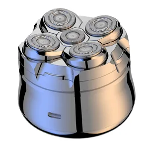 2024 nouveauté électrique tête rasoir lame magnétique tondeuse à barbe Rechargeable étanche tête chauve rasoir Mini voyage rasoir