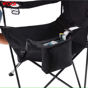 Chaise pliante d'extérieur Woqi, structure en aluminium, tissu Oxford, chaise de camping portable avec porte-gobelet et poches latérales - Product Image 1