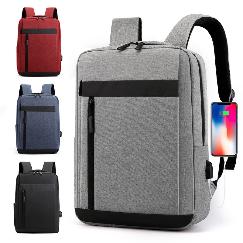 En Nylon imperméable 17 pouces Sac À Dos Pour Ordinateur Portable avec Port De Chargement USB