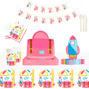 Assiettes, gobelets et serviettes à thème de remise de diplôme DAMAI – Assiettes en carton jetables pour fête de remise de diplôme, fournitures de fête, décorations, pour 8 personnes - Product Image 1
