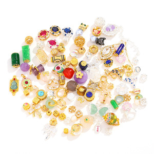 NANTONG Cuentas espaciadoras de cobre chapadas en oro de 18K, colgante geométrico estilo chino, accesorios de joyería DIY, tamaño mediano - Product Image 5