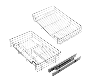 Reliable Modern Stainless Steel Kitchen Dining <b>Bathroom</b> Cloakroom Overall Wardrobe Thickening Deepening Telescopic Storage - Product Image 1
