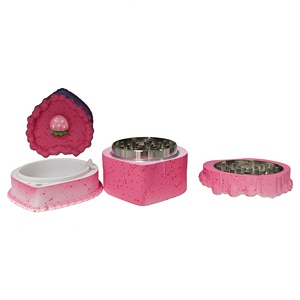 New Cake Design Zinc Alloy <b>Herb</b> <b>Grinder</b> 68mm 4 Layer Tobacco <b>Grinder</b> Metal Smoking Accessory Wholesale - Product Image 4