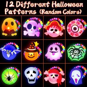 Party Supplies <strong>Halloween</strong> Decorations Glow Led Bracelet Luminous Cartoon Light up Wristband Children's Gifts Toys - Product Image 5