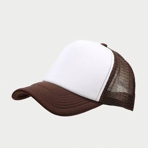 Gorra Trucker de 5 Paneles con Logotipo Personalizado, Bicolor, Ajustable, Deportiva, de Béisbol, con Frente de Espuma de Poliéster y Parte Trasera de Malla, Gorra Deportiva Lisa - Product Image 4