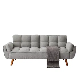 Winforce蒲团沙发床沙发床双人分体靠背沙发沙发，带枕头扶手，适用于紧凑型客厅公寓沙发卡马