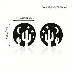 Pendientes de Plata de Ley 316L con Baño de Oro de 14k y 18k, Diseño de Cactus, Joyería de Lujo de Alta Calidad para <span class=keywords><strong>Mujer</strong></span> - Product Image 2