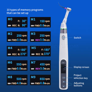 Dentale senza fili Smart <span class=keywords><strong>Endo</strong></span> Motor LED 16:1 Standard contrangolo canalare di sterilizzazione ad alta pressione apparecchiature odontoiatriche - Product Image 5