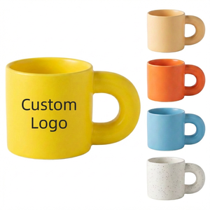 Best Sale Promotional 11oz Ceramic Coffee Mug with Handle Custom Logo Colorful Drinking Cup for Home Office Bulk Wholesale