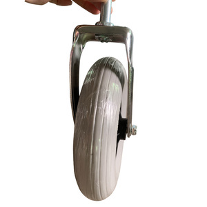 Nouvelle roue pivotante large en PVC avec fourche avant de 8 pouces pour accessoires de fauteuil roulant - Product Image 1
