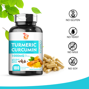 Cápsulas de Cúrcuma y Curcumina para Adultos, Personalizadas de Fábrica, Extractos Herbales, Salud de las Articulaciones, Promueven la Energía, Cápsulas para Mejorar la Función - Product Image 2