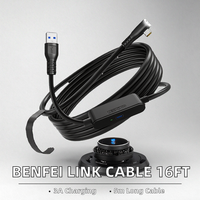 Cable Compatible con /Meta para 3 PC/Accesorios SteamVR, Cable USB de Carga Rápida 3A con Cubierta de TPE y Blindaje de Lámina