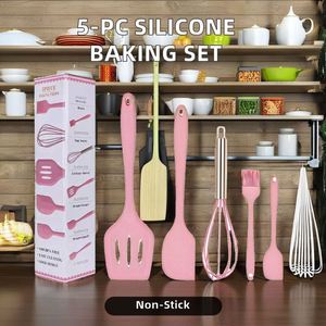 High Temperature Resistant Silicone Baking 5 Piece Spatula Oil Brush Whisk Food Grade Baking Tools Set - Product Image 6