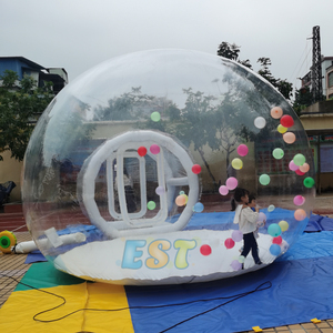 Domo <span class=keywords><strong>de</strong></span> <span class=keywords><strong>Cristal</strong></span> Inflable Transparente Gigante <span class=keywords><strong>de</strong></span> 4 m para Fiestas al Aire Libre, Casa <span class=keywords><strong>de</strong></span> Burbujas Inflable con Globos - Product Image 1