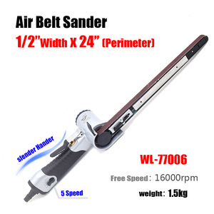 Ponceuse à bande pneumatique professionnelle Wilin 1/2 Polisseuse à bande pneumatique, pliable pour les espaces restreints Caractéristiques Courroies de 24 "et 18" - Product Image 2