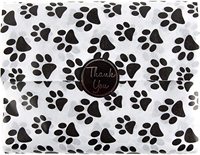 Papier d'emballage avec motif de patte de chiot, 50 pièces, pour la livraison cadeau, emballage de papier