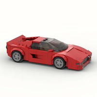 Compatible avec les briques de marque, petites particules, voiture de sport de luxe, assemblage MOC, jouets de construction en plastique ABS DIY