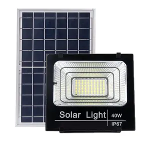 Outdoor 40W Solar Flutlicht Wiederauf ladbare Batterie Backup Solar Spot Licht