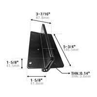 Charnières de portail de jardin en aluminium noir mat de 5,7 pouces, robustes, avec roulement à billes, pour portail en aluminium – Stock local US