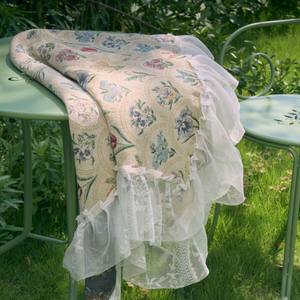 <span class=keywords><strong>ผ้า</strong></span>ปูโต๊ะลายแจ็คการ์ด สไตล์ฝรั่งเศส สีครีม แต่งลูกไม้ลายดอกไฮยาซินธ์ <span class=keywords><strong>ผ้า</strong></span>ปูโต๊ะอาหารทรงสี่เหลี่ยม - Product Image 4