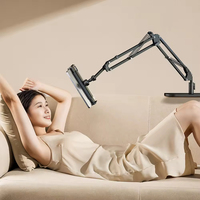 Support métallique portable pour tablette PC, bras flexible, rotation à 360 °, en alliage d'aluminium