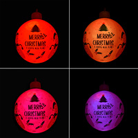 Boule de Noël gonflable géante transparente de 60 cm avec lumières, décorations de Noël, boule décorée en PVC gonflable, nouveauté