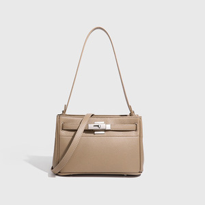Sac à main pour femme en daim grainé litchi, design de niche, luxe léger, sensation premium, sac à bandoulière classique pour femme - Product Image 4
