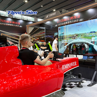 Centro de Entretenimiento RenixSim, Cabina de Simulación de Carreras F1, Sistema de Movimiento de 4 Actuadores, Simulador de Conducción de Automóviles, Configuración para Esports